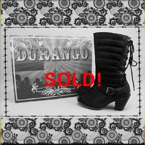 Durango Women's Black Leather Western Boots 8.5
